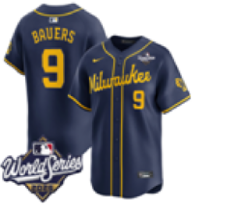 Women Milwaukee Brewers #9 Bauers Blue Nike 2026 World Series jersey 102107